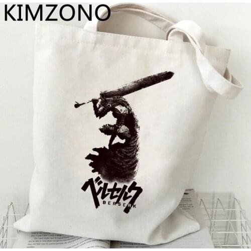 Berserk shopping bag canvas grocery jute bag cotton eco shopper bag tote sacola sacolas