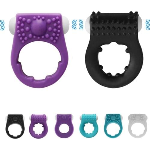 Delayed Ejaculation Penis Ring Vibrator Silicone Cock Ring Vibrating On Dick For Sex For Couple Men Cockring Adults Sex Shop