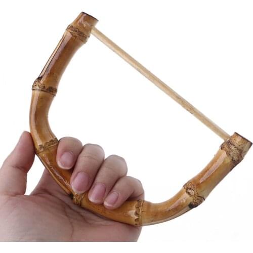 D Shape Bamboo Purse Handles Replacement for Handcrafted Handbag DIY Beach Bags Making Accessories