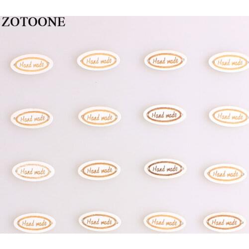 ZOTOONE Oval HandMade Wooden Button For Clothes Needlework Sewing Accessories Hand Made Wood Button DIY Scrapbooking Craft E