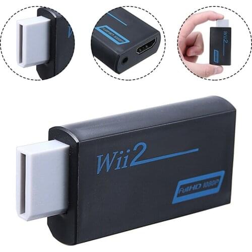 1PC Newest Wii to HDMI-compatible 1080p Converter Adapter Suitable for PC Monitor High Quality Full HD 3.5mm Audio Video Output