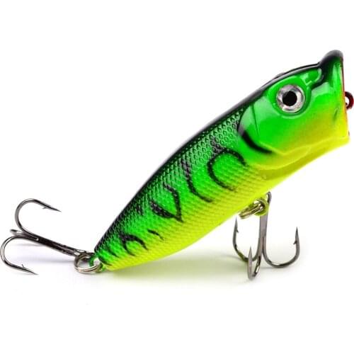1pcs Popper Fishing Lure 7cm 11.4g 4# hooks Pesca Fish Topwater Wobbler Isca Artificial Hard Bait Swimbait Crankbait DXP003