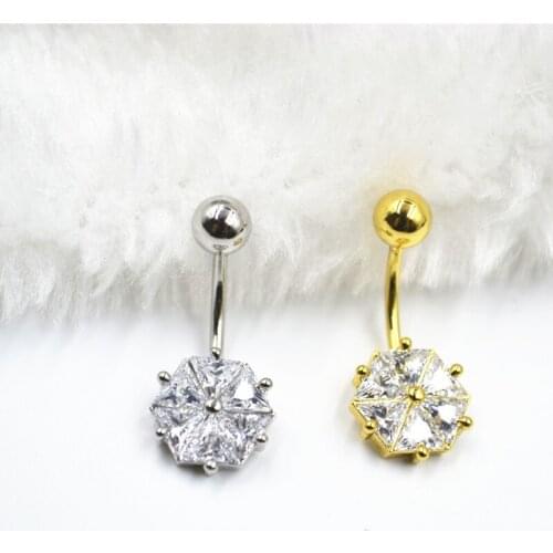 10PCS Surgical Steel CZ Gems Thin Bar 16G Navel Belly Button Bar Earring Navel Rings Body Piercing Jewelry