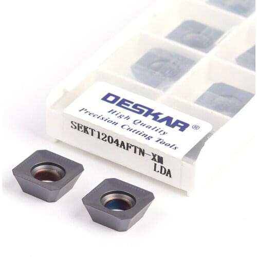 10Pcs SEKT1204AFTN-XM LF6018 LDA CNC Lathe Turning Blade Tools Milling Carbide insert Machining Universal High Quality Authentic