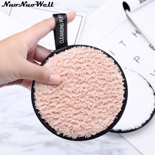 100pcs Cosmetic Cotton Puff Cleansing Fibre Cotton Wash Face Exfoliator Cleansing Puff Facial Care Cosmetic Beauty Makeup Tools