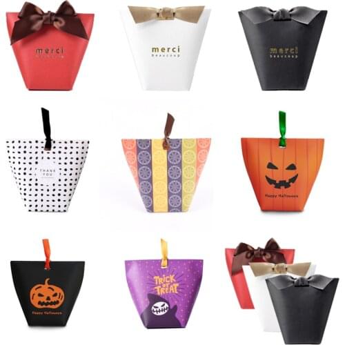 11 Style MERCI White Color Wedding Gift Boxes 100pcs/50pcs/20pcs Paper Box Baby Shower Favor Boxes Candy Box With Ribbon