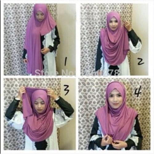12 pieces/lot) muslim Jersey instant shawl hijab plain amira hijabs cotton jersey scarf,can choose colors JLS104