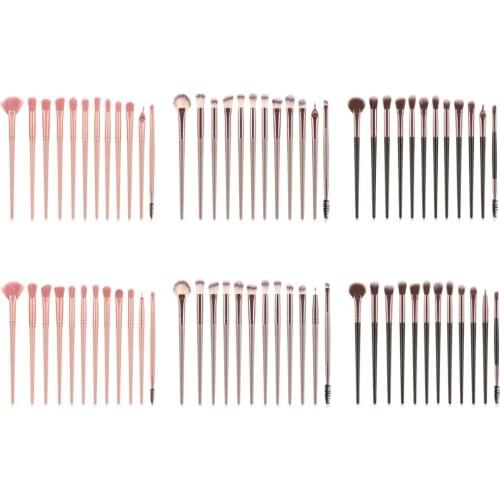 12Pcs New Product Makeup Brush Set Eye Brush Makeup Small Fan-shaped Foundation Brush Multifunctional Beauty Tools