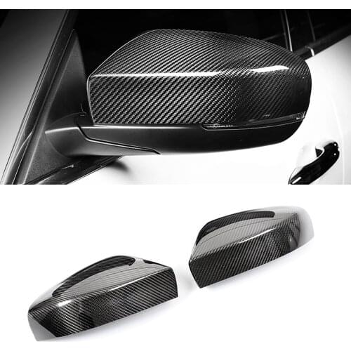 2pcs Car Styling Real Dry Carbon Fiber Rear View Mirror Cover Cap Shell For Maserati Ghibli Quattroporte levante 2013-2019