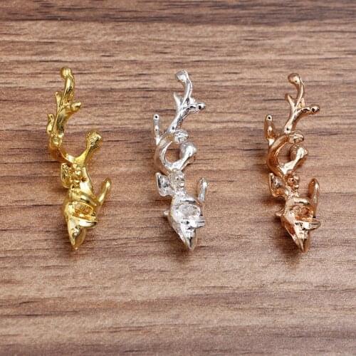 20 PCS 12x35mm Gold Silver Plated Alloy Flower Bead Cap Base Metal Alloy Accessories For DIY Jewelry Making