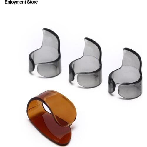 4PCS Celluloid Finger Thumb Guitar Picks Mediator Celluloid Thumbpick Fingerpicks Shell Plectrum Guitar Accessories