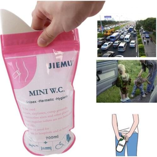 700ml Outdoor Disposable Emergency Gel Bag Car Vomit Driving Camping Wee Urinal Toilet Unisex Disposable Urinal Toilet Bag