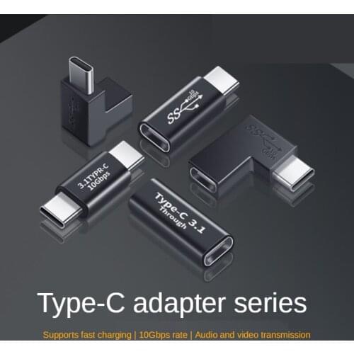 USB3.1 Micro Usb Type-c USB C Adapter 90 Degree Male to Female Type C Adapter Angled Right &Left Up & Down Extension Connector