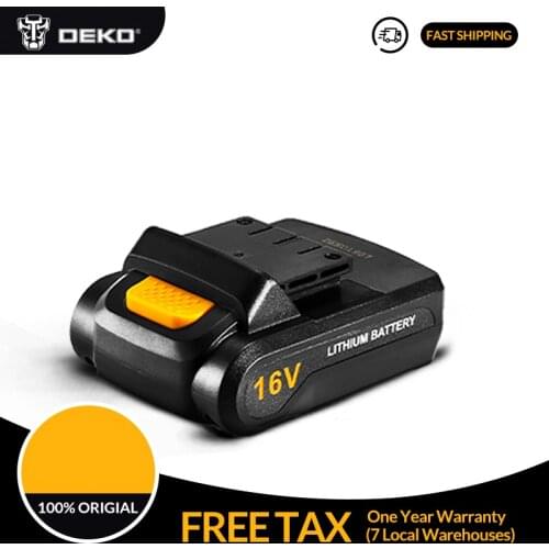 DEKO Battery16V 16V Lithium Ion Battery Pack for Loner 16V Cordless Drill