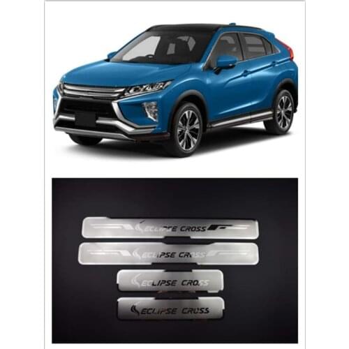 Autonemaker for Mitsubishi Eclipse Cross Accessories 2017-2021 stainless steel Door Sill Protector Scuff Plate Trim 4pcs