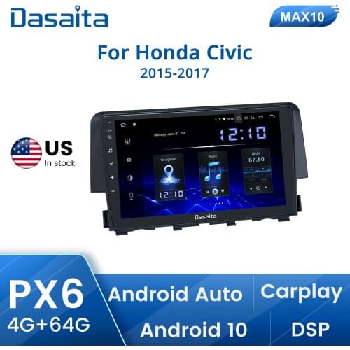 Dasaita Stereo for Honda Civic 2016 2017 2018 2019 2020 Bluetooth Car Radio GPS Navigation Video Car Multimedia Player