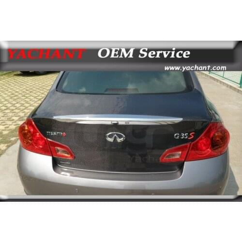 Car-Styling High Quality Carbon Fiber Boot Lid Fit For 07-15 Infiniti V36 G25 G35 G37 Q40 4D Sedan OEM Style Rear Trunk Tailgate