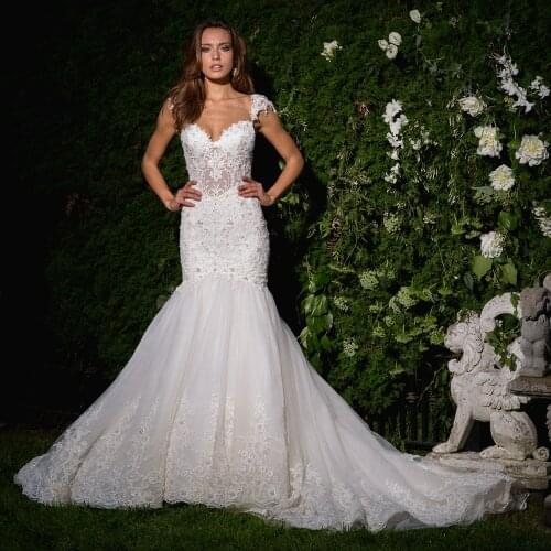 Beaded Crystal Appliques White Sexy Mermaid Wedding Gowns Aliexpress Login Backless See Through Illusion Elegant Dress