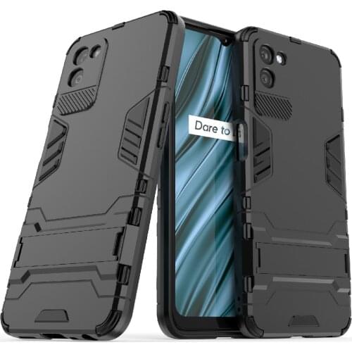 For Realme V11 5G Case Cover for Realme V11 5G Phone Cover Silicone Robot Armor Kickstand Protective Shell Hard Back Case Coque