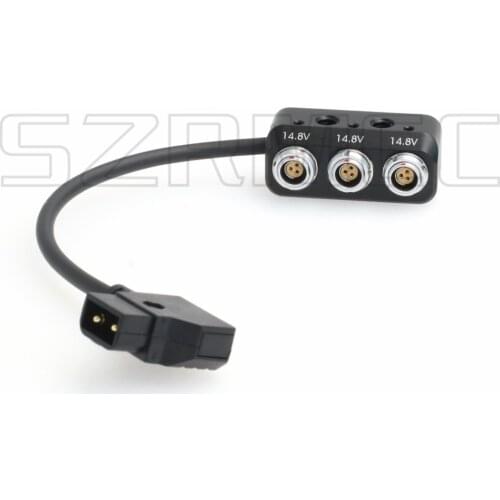 D tap Conver to 3 Way Fischer 3 pin RS Port Power Splitter Box Port Extension kit for ARRI RED Camera Accessories