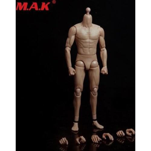 1:6 scale Asian male man boy body figure for muscular model similar to HT DX04 with extra hands accessory