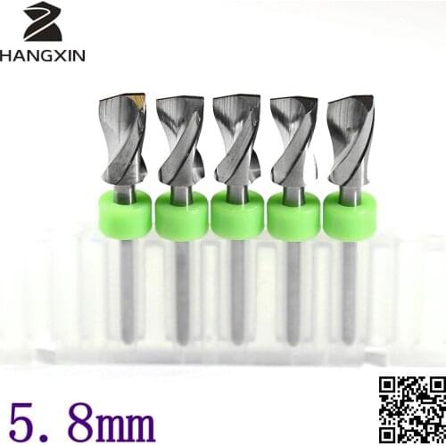 Router Tool 5 pcs PCB Bit Printed Circuit Board 3.175 * 5.8mm Woodworking Drill Tool, Rotary File, Carbide Drill Milling Cutter
