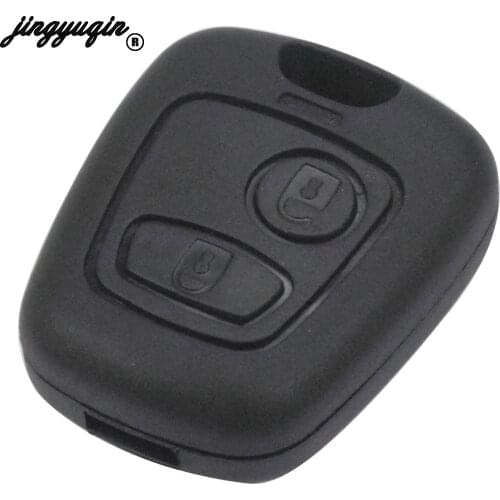 Jingyuqin 20pcs/lot 2 Button Car Key Blade Fob Case Shell Cover Case For Citroen C1 C4 Peugeot 107 207 307 407 206 306 406