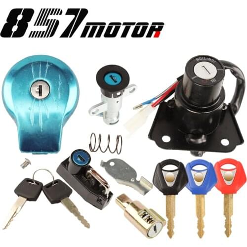 Motorcycle Ignition start Switch lock set Fuel tank cover helmet seat add keys For Yamaha XV250 XV400 XV125 Virago XV 535 250