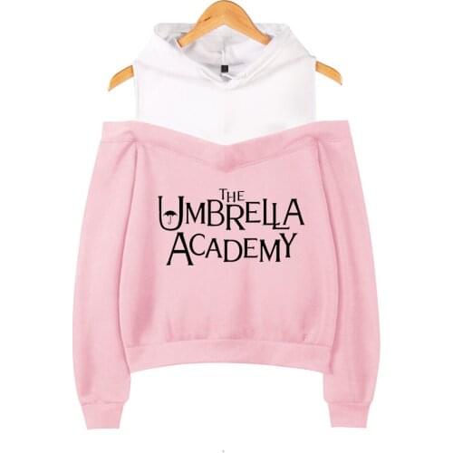 Fashion Hot Sale The Umbrella Academy Girls hoodie Off-shoulder Sweatshirts Kpop Sexy Sweatshirts Pullovers Harajuku girls Tops