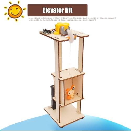 Elevator Toy Educational Manual Scientific Technology Puzzle Aid Puzzle DIY Assembly Premium Quality Improve Hands-on Ability