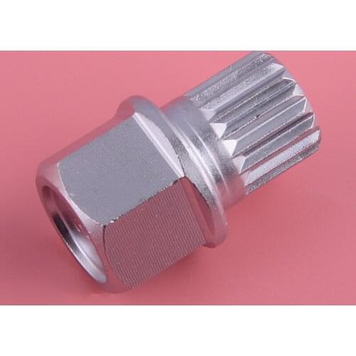 Metal Silver 18 Teeth Anti-Theft Locking Wheel Nut Bolt Key Fit For BMW Mini Cooper