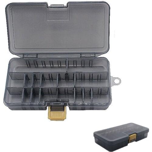 T-Bait Multifunctional Fishing Accessories Box Snap 16/9/3cm 18.5/10/3cm Grey Fishing Lure Hook Fishing Tackle Box