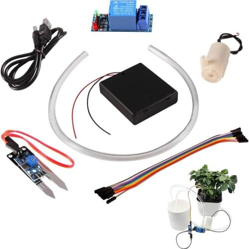 Soil Moisture Sensor Kit Automatic Watering System Manager with Mini Water Pump for Arduino DIY Kit (Automatic Watering System)