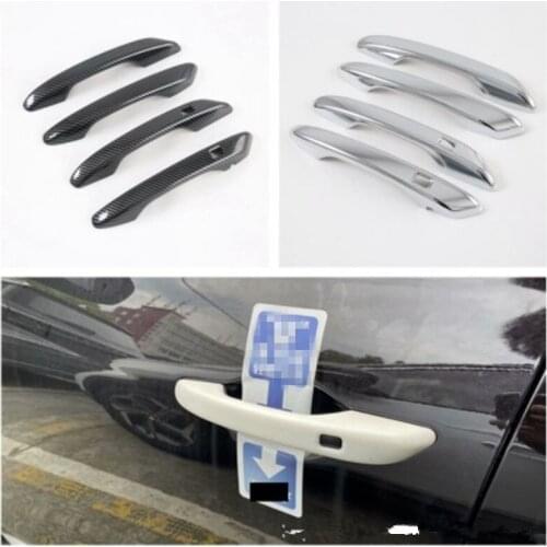 For Hyundai Mistra 2021+ Car Door Handle Bar Cover Trim Styling Garnish Sticker ABS Carbon fiber