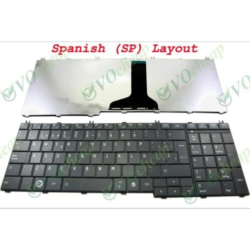 New Laptop keyboard for Toshiba Satellite C650 C655 C655D C660 L650 L655 L670 L675 L750 L755 Black Spanish SP - NSK-TN0SV