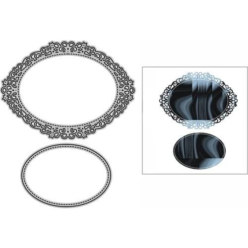 New Lacy Stitched Oval Craft Embossing Mold 2021 Metal Cutting Dies for DIY Decorative Scrapbooking Album Card Making No Stamps