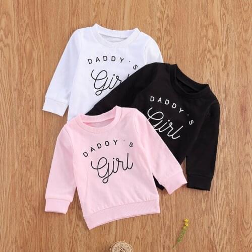 Toddler Autumn Spring Clothes Letter Print O-Neck Long-Sleeves Pullover Hoodies Top for Baby Girls Boys 0-3 Years