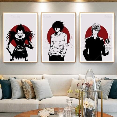 Death Note Anime Figure Posters And Prints Wall Art Canvas Painting Nordic Poster Wall Pictures For Living Room Art Prints Decor