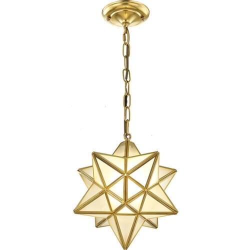 Pendant Lamp Copper American CorridorAisle EntrancBalcony Bay Window Modern European Personality Creative Small Chandelier