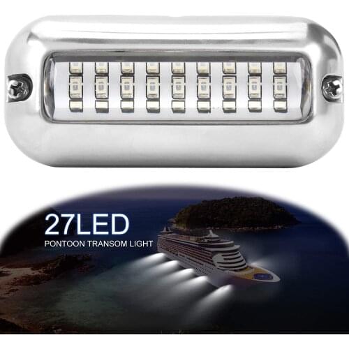 Submersible 27 Leds Boat Light IP68 Waterproof Underwater Marine Dock Fishing Night Light 12V Outdoor Led 3 Colors