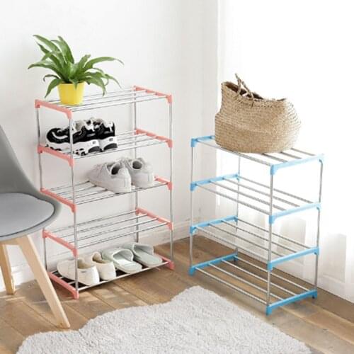 Stainless Simple Multi Layer Shoe Rack Easy Assemble Storage Shoe Cabinet Shoe Rack Hanger Home Organizer Accessories Durable