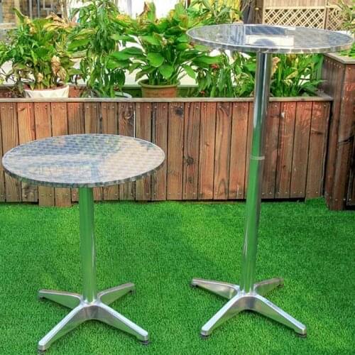 Adjustable Dining Table Coffee Table Stainless Steel Outdoor Garden Table Can Be Lifted Standing Desk Home Furniture
