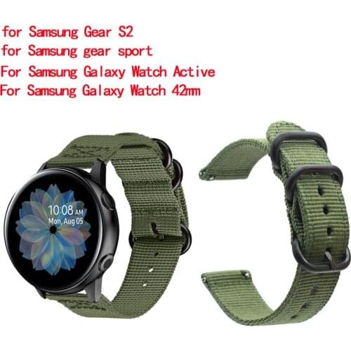 20 mm strap watch activity for Samsung Galaxy system band width 2 40 mm 44mm Correia nylon bracelet for Huami Amazifit GTS band