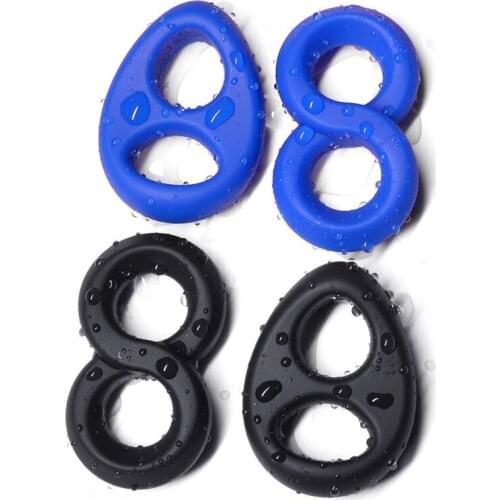 Silicone Durable Penis Ring Adult Delay Ejaculation Cock Extender Penis Sleeve Penis Enlargement Sex Toys for Mancock Ring Slave