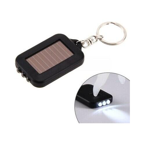 Solar keychain 3 LED flashlight new gadget gift 99 keys S0303 sent from Italy