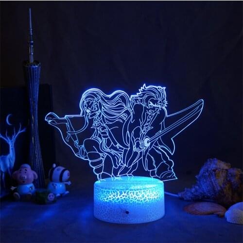 Manga Demon Slayer Led Panel Lights For Home Decoration Bedroom Desk Lamp Gift Lamp Kimetsu No Yaiba Tanjiro Kamado