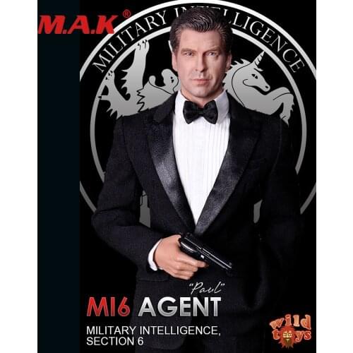In Stock WT21 1/6 Scale MI6 Agent Paul 007 Pierce Brosnan 12" Collectible Action Figure Cosplay Doll