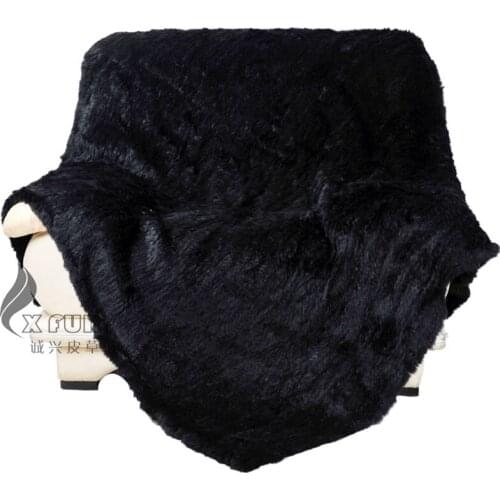 CX-D-16 200X150 Rabbit Fur Knitted Rugs And Carpets