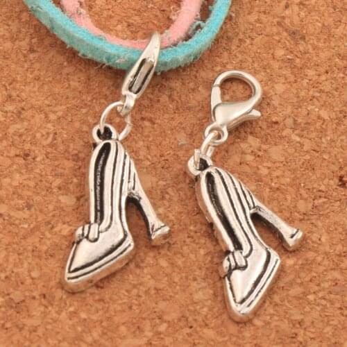 Igh Heels Shoes Lobster Claw Clasp Charm Beads 33.2x12mm 22PCS zinc alloy Jewelry DIY C236
