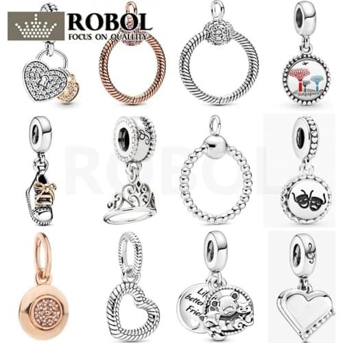 High Quality Original 925 Sterling Silver Autumn New Charm Pendant Ring Shoes Suitable for DIY Bracelet Necklace Free Shipping